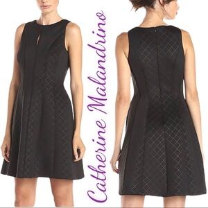 CATHERINE MALANDRINO Manny Sleeveless Mini Scuba Dress Black, Size‎ 4
